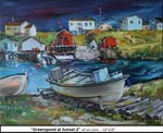 Greenspond at Sunset-2, Oil on Canvas